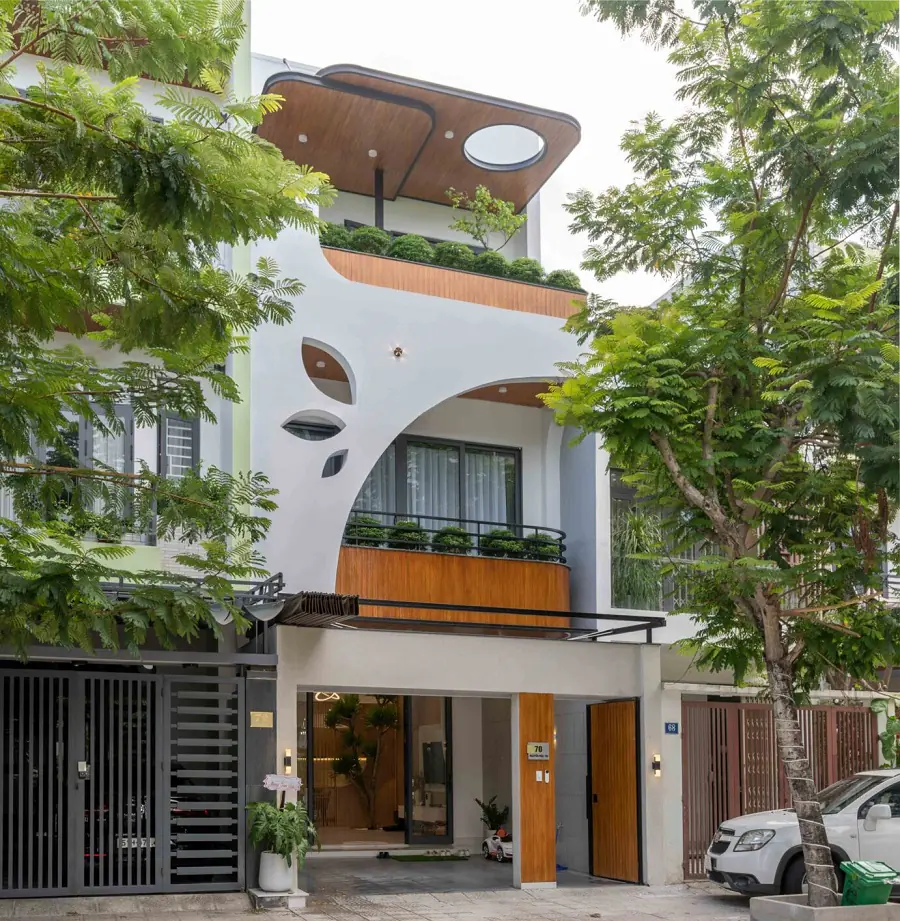 Thiết kế nhà phố lệch tầng (1)