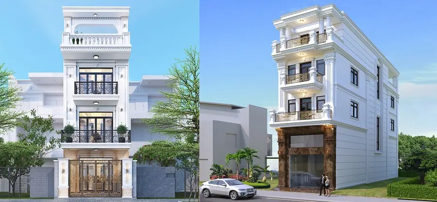 Thiết kế nhà phố tân cổ điển